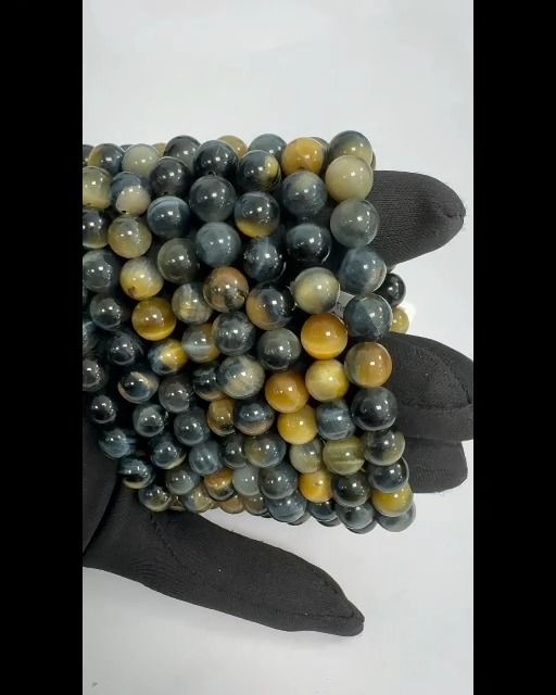 Oeil de Tigre Doré A perles 8mm