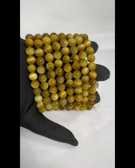 Oeil de tigre Doré AA perles 8mm