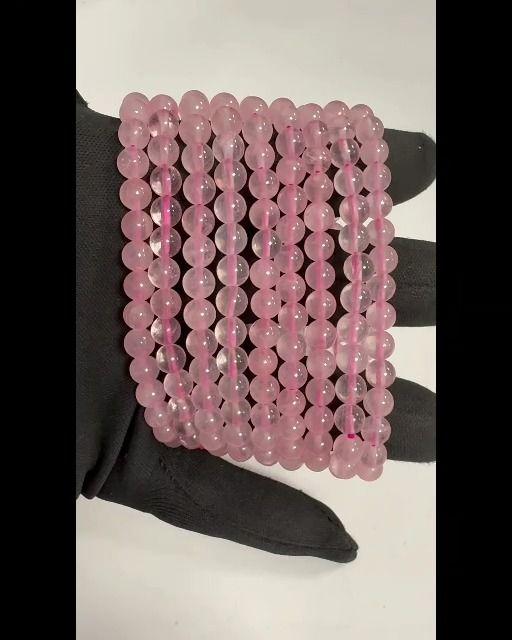 Bracelet Quartz rose AA perles 6-7mm