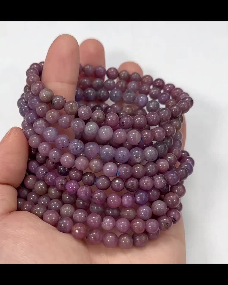 Bracelet Rubis perles 5.5-6.5mm