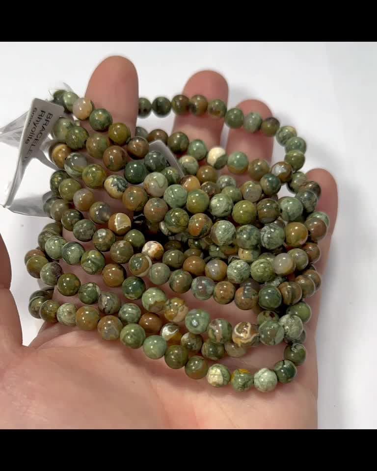 Bracelet Rhyolite A perles 6mm