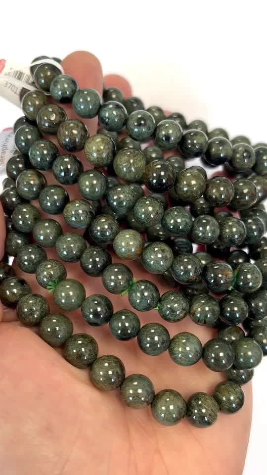 Bracelet Seraphinite  perles 8mm