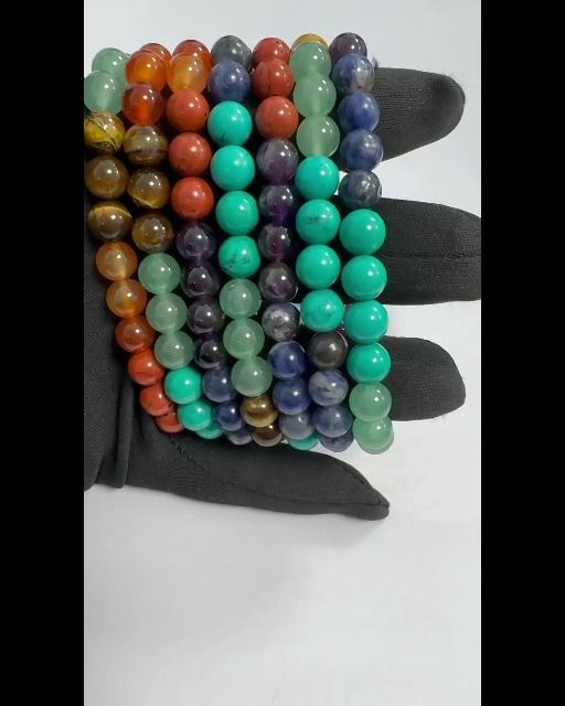 Bracelet 7 chakras perles 8mm