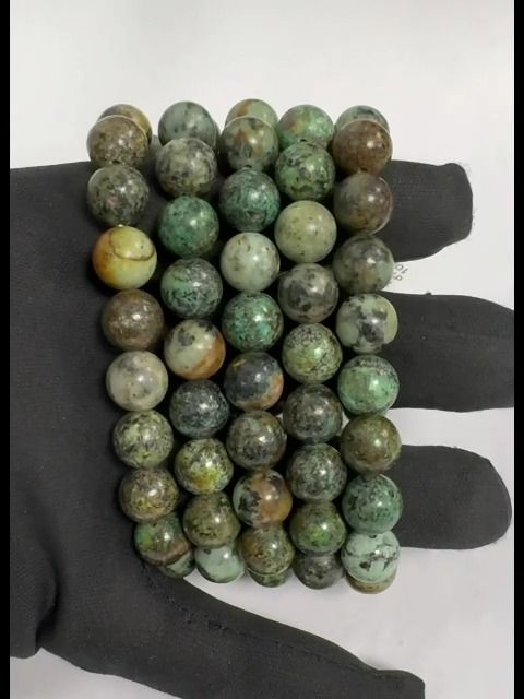 Bracelet turquoise naturelle d'Afrique perles 10mm