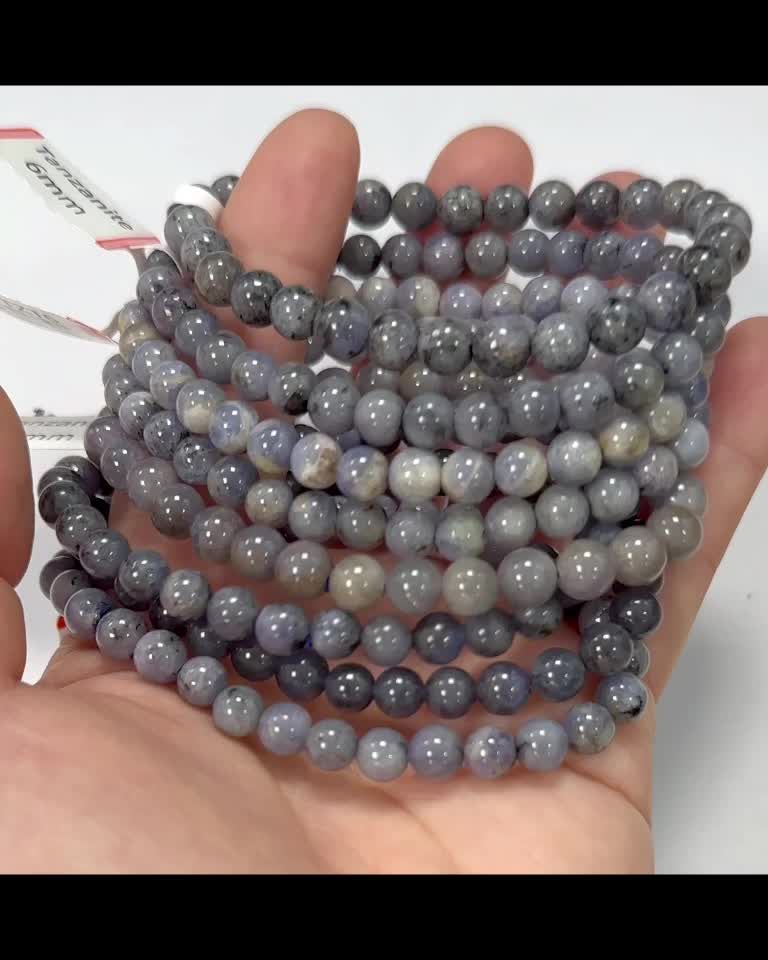 Bracelet Tanzanite perles 6-7mm