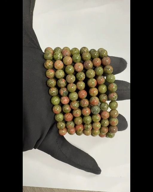 Bracelet Unakite perles 8mm