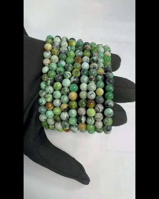 Bracelet Variscite AA perles 6mm