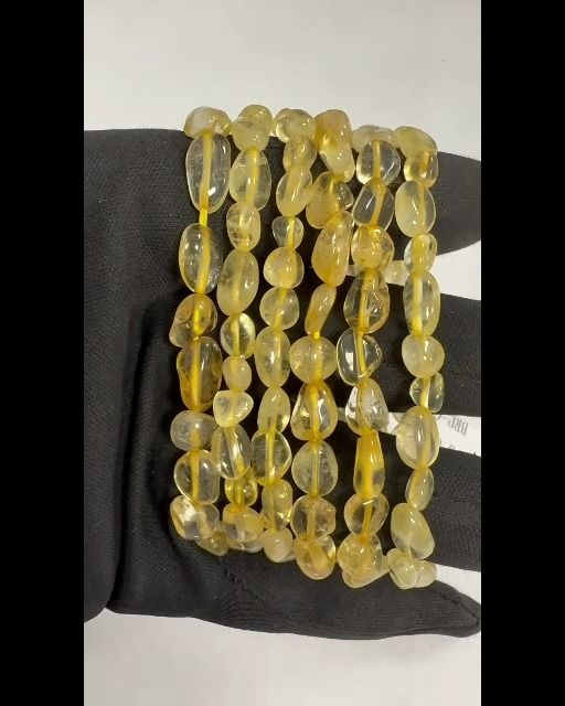 Bracelet Citrine Naturelle A+ pierres roulées