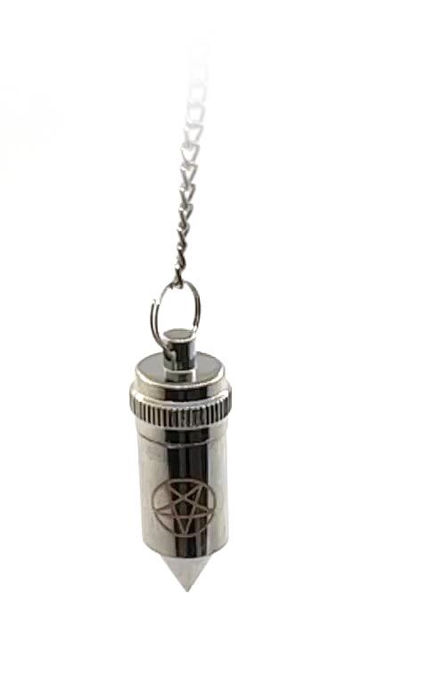 Pendule Bullet Pentacle en métal noir avec réservoir
