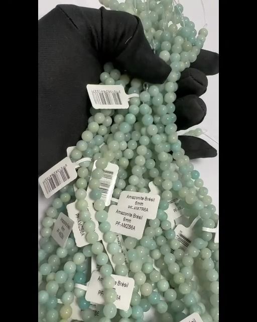 Amazonite Brésil A perles 6mm sur fil 40cm