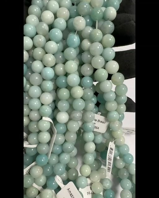 Amazonite Brésil A perles 8mm sur fil 40cm