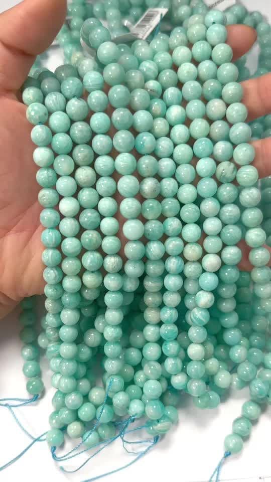 Amazonite Russie AA perles 8mm sur fil 40cm