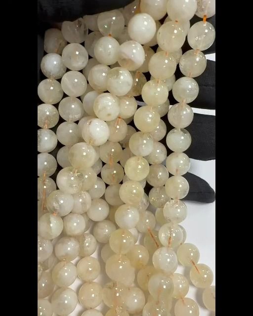 Citrine Naturelle perles 10mm sur fil 40cm