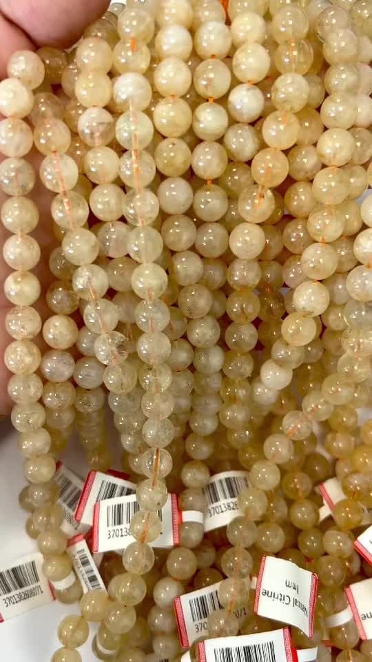 Citrine Naturelle perles 8-8.5mm sur fil 40cm