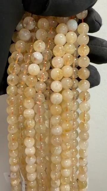 Perles Rondes sur Fil Citrine Naturelle A 7.5-8.5mm