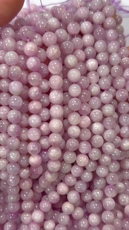 Kunzite A perles 7-8mm sur fil 40cm