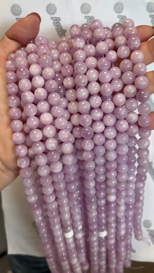 Kunzite AA perles 8mm sur fil 40cm