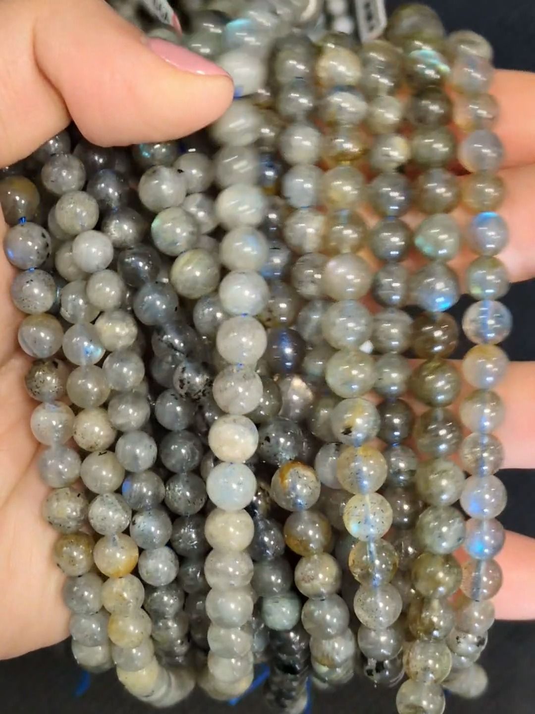 Perles Rondes sur Fil Labradorite A 5.5-6.5mm