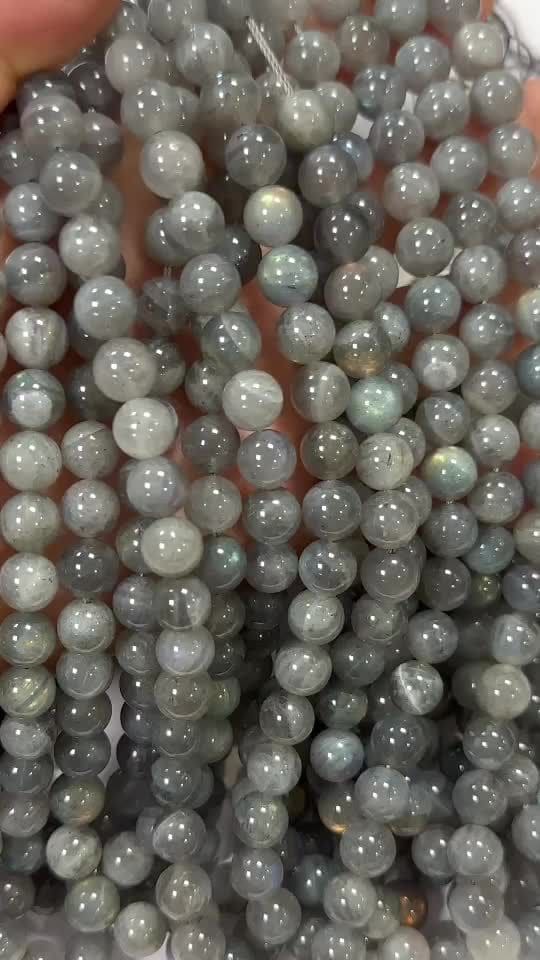 Perles Labradorite AA 7.5-8.5mm sur fil 40cm