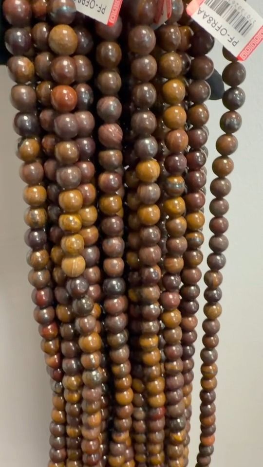 Perles Rondes sur Fil Œil de Fer AA 8-9mm
