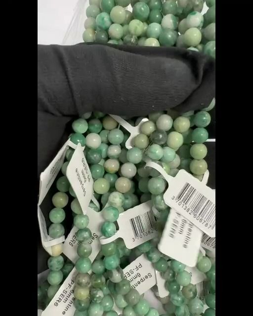 Serpentine A perles 6mm sur fil 40cm