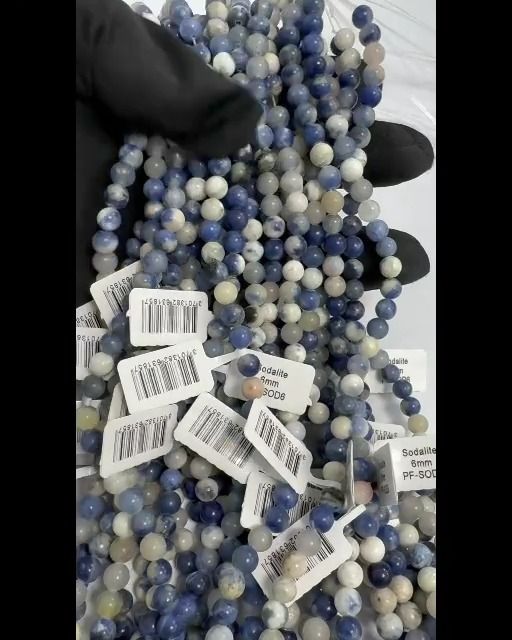 Sodalite perles 6mm sur fil 40cm