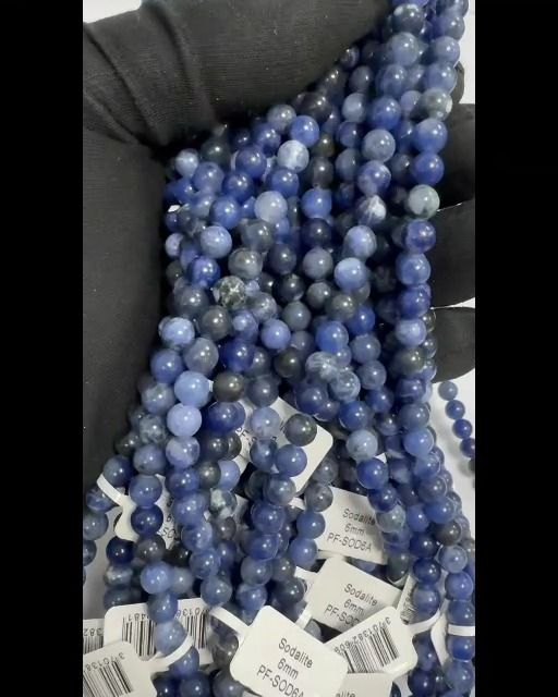 Sodalite A perles 6mm sur fil 40cm