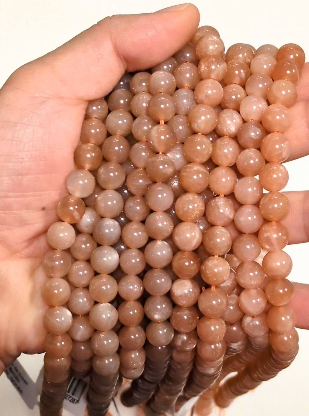 Pierre de Soleil A perles 8mm sur fil 40cm