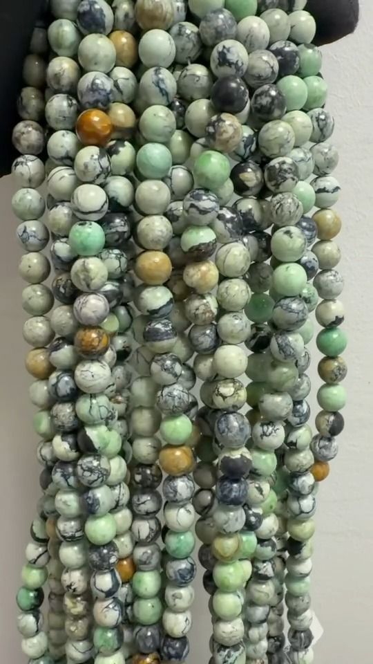 Perles Rondes sur Fil Variscite A 8-9mm