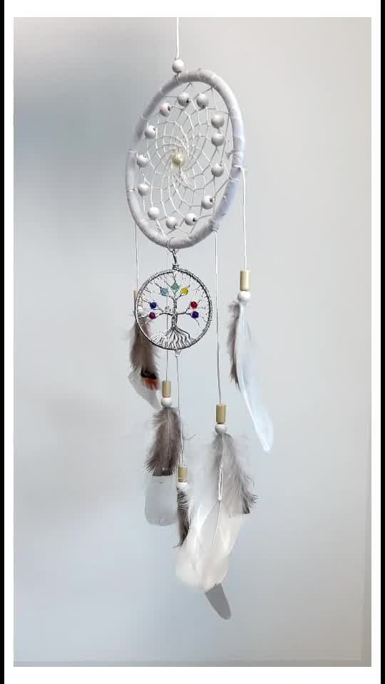 Dreamcatcher Blanc - Diamètre 11cm